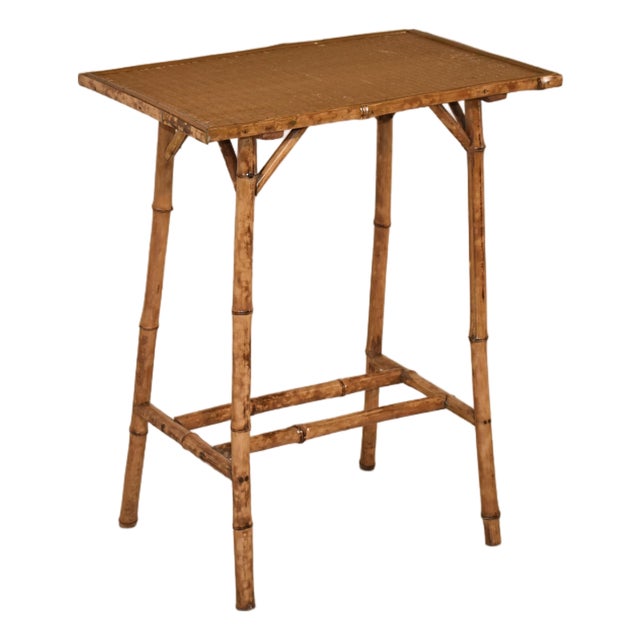 Late 19th Century Tortoise Bamboo Side Table For Sale