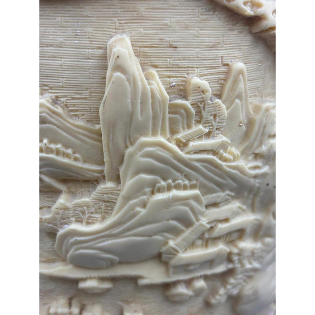 Ivory Large Chinese Carved Resin Vase, 1930s For Sale - Image 8 of 14
