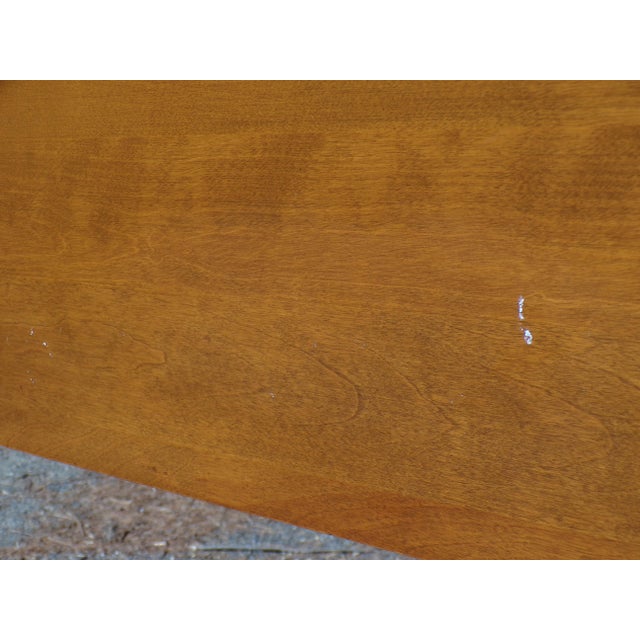 Vintage Ethan Allen Baumritter Solid Maple Full Double Cannonball Poster Bed For Sale - Image 15 of 17