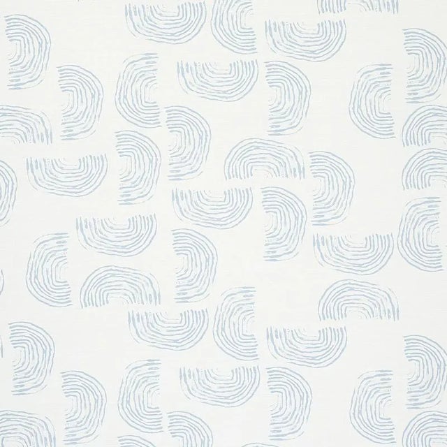 Sample - Schumacher X Caroline Z Hurley Quansoo Fabric in Sky For Sale