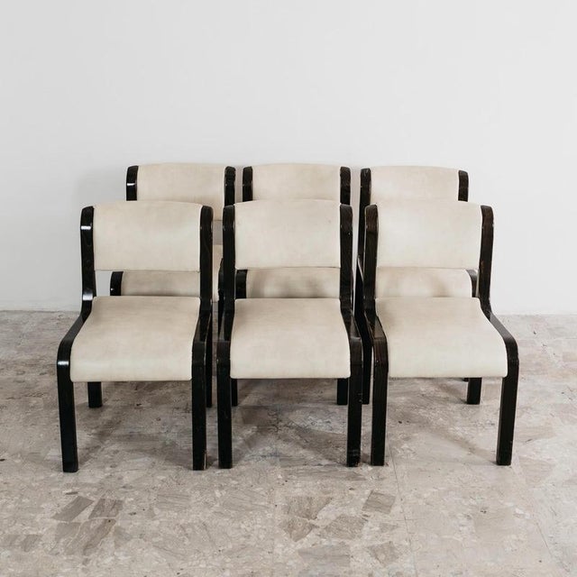 Dining Chairs in the style of Carlo Bartoli for Tisettanta Mito, 1970s, Set of 6 For Sale - Image 4 of 18