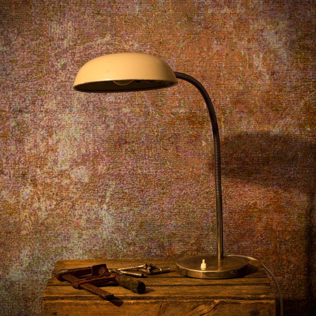 1950s German Industrial Gooseneck Table Lamp, 1950s For Sale - Image 5 of 11