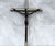 Mid-Century Modern Wooden Crucifix with Brass Inlay, 1970s For Sale - Image 10 of 10
