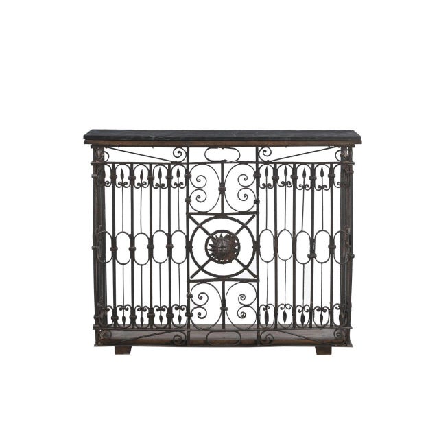 Indian Antique Indian Cast-Iron Balcony Front Console Table For Sale - Image 3 of 3