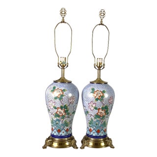 Vintage Ethan Allen Chinoiserie Ginger Jar Lamps - a Pair For Sale