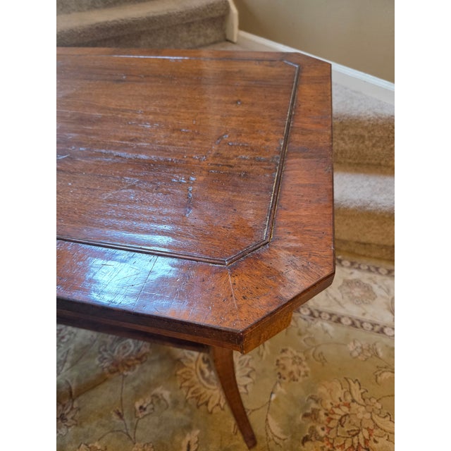 Late 20th Century Gregorius Pineo Biedermeier Style Side Table With Drawer and Undershelf For Sale - Image 14 of 17