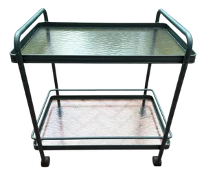 Green Tamiami Barcart Midcentury Modern Barcart Green Brown Jordan