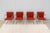 Terra Cotta Ludwig Mies Van Der Rohe Brno Tubular Chairs in Orange Vinyl by Gordon, Set of 4 For Sale - Image 8 of 18