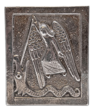 Sterling Silver Plaque by Dunstan Pruden of St Michael London 1972