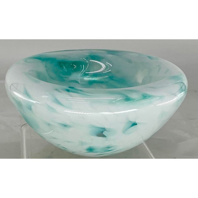 Unusual Double Walled Art Glass Bowl by J.P.Holmes for Chatham Glass Co. For Sale In Providence - Image 6 of 12