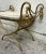 Vintage Italian Hollywood Regency Vanity Stool Bench Curule With Cushion For Sale - Image 4 of 9