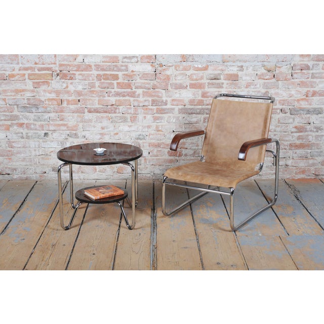 Czech Bauhaus Chrome Armchair attributed to M. Breuer for Thonet, 1920s For Sale - Image 9 of 15