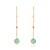 Contemporary 2.15ct Emerald & Diamond Floating Drop Earrings in 14k Gold- 2 Pieces For Sale - Image 4 of 14