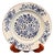 18th C Chinese Export Blue White Porcelain Plate 9" Floral Medallion Qing Stand For Sale