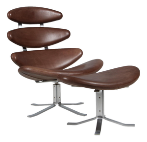 Set of Lounge Chair and Ottoman by Poul M. Volther