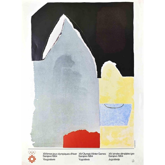Abstract XIV Olympic Winter Games, Sarajevo Poster, 1983 For Sale