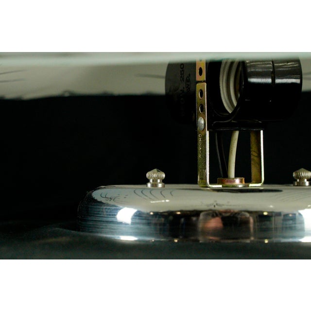 1960s Mid Century Modern Scalloped White Semi Flush Light For Sale - Image 11 of 12