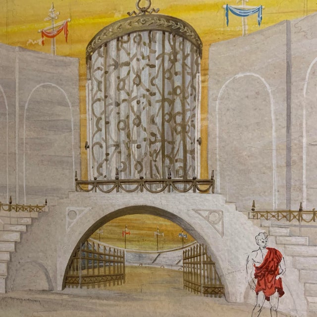 American 1960s Framed Watercolor Stage Rendering of Titus Andronicus by William Simmons For Sale - Image 3 of 10