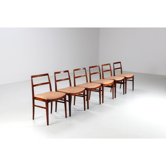 Arne Vodder Model 430 Dining Chairs in Rosewood by Arne Vodder for Sibast, 1960s, Set of 6 For Sale - Image 4 of 18