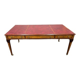 1990s Kindel Mahogany Writing Desk/Library Table For Sale