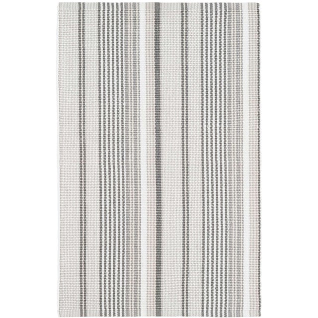 Dash & Albert by Annie Selke Gradation Ticking Indoor/Outdoor Rug, 9' 6" x 13' 6" For Sale In Boston - Image 6 of 6