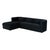 Wood Callie Black Velvet Sectional, Left Arm Facing For Sale - Image 7 of 7