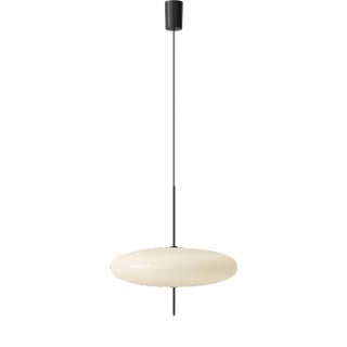 Black Hardware 2065 Ceiling Lamp with White Diffuser by Gino Sarfatti for Astep For Sale