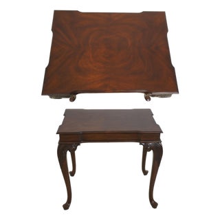 Ethan Allen Georgian Style Mahogany Occasional Lamp Table For Sale