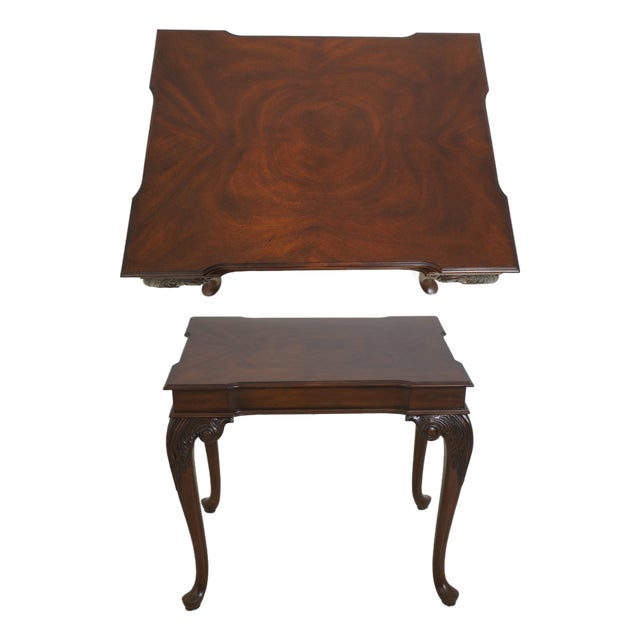 Ethan Allen Georgian Style Mahogany Occasional Lamp Table For Sale