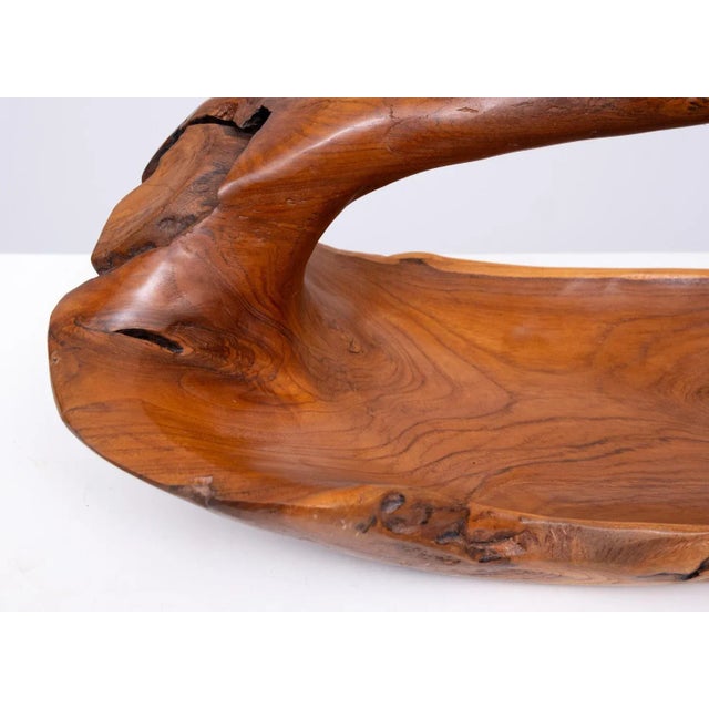 Large Carved Olive Wood Fruit basket, standing on my dining table for the Moment. Great looking table piece .Beautiful...