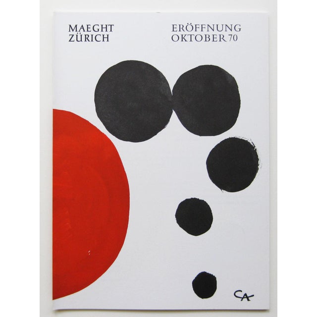 Calder Original Lithograph Exhibition Catalogue C1 1970 For Sale