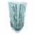 Italian Art Deco Green-Blue Alexandrite Glass Vase with Female Figure, 1900s For Sale