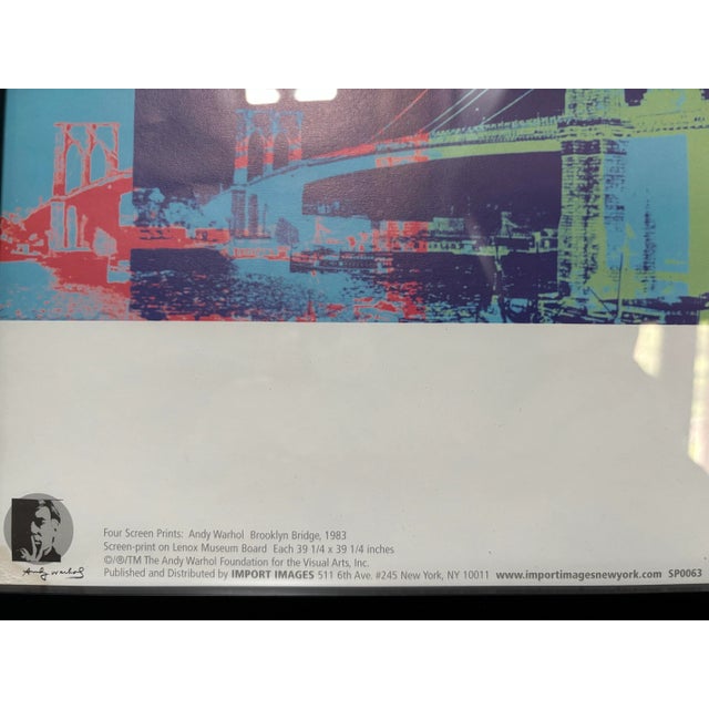 2000 - 2009 Andy Warhol Foundation “Brooklyn Bridge” Framed Limited Edition Poster Print For Sale - Image 5 of 6