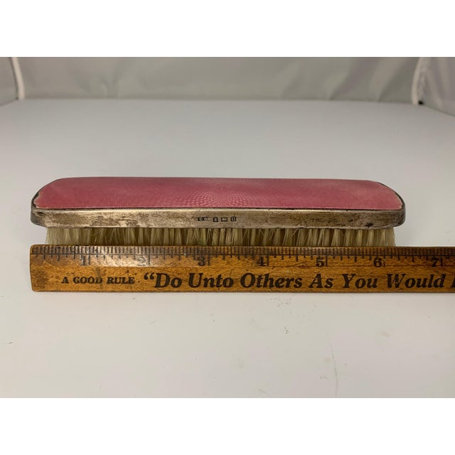 Antique Sterling Silver Guilloche Clothes Brush: Birmingham, 1919 For Sale - Image 10 of 10