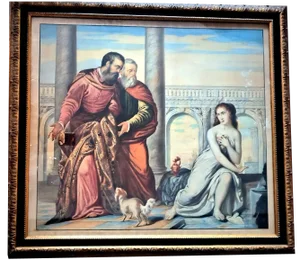 Susanna and the Elders, Tempera and Watercolor on Paper, 19th Century