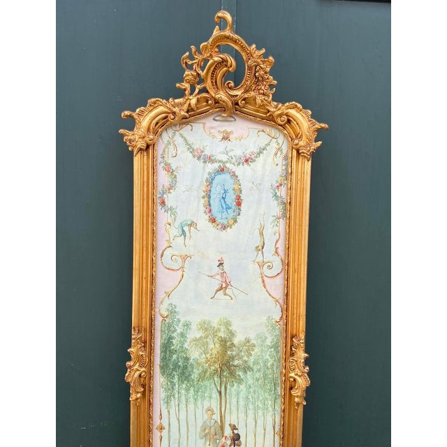 Wood 1970s French Louis XVI Gold Beech Wall Artwork Framed - 1 Piece For Sale - Image 7 of 13
