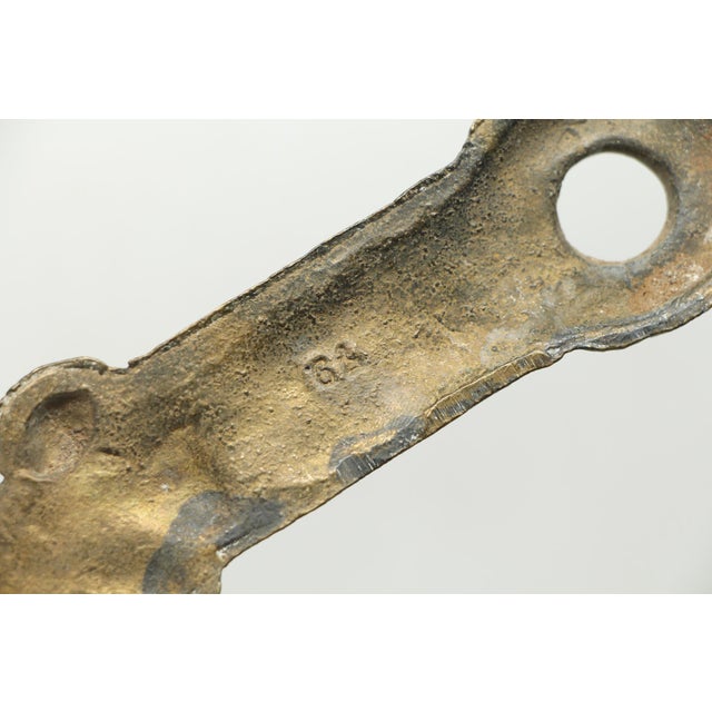 Bronze Pair of French Bronze Ornate 7.75 In. Back Plates For Sale - Image 8 of 8