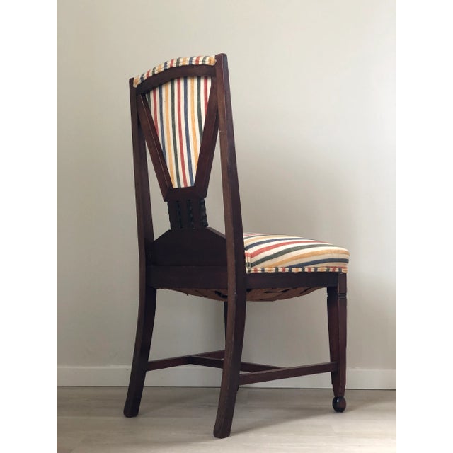 Art Deco Set of 4 Art Deco Amsterdam School ‘T Woonhuys Dining Chairs the Netherlands 1930s For Sale - Image 3 of 12