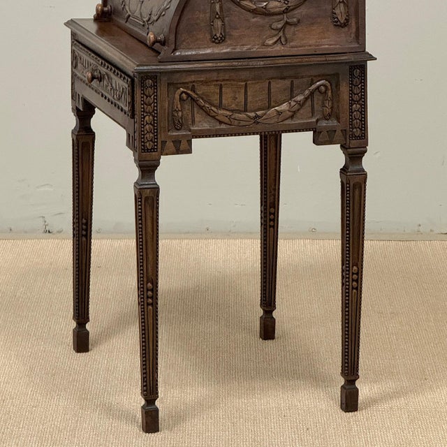 19th Century French Louis XVI Fruitwood Cylinder Cabinet ~ Nightstand For Sale - Image 11 of 18