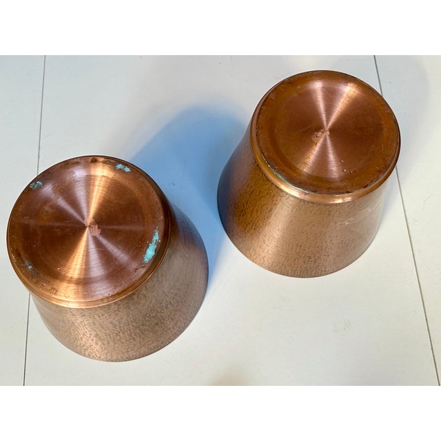 Mid-Century Copper Plant Pots, Germany, 1960s, Set of 2 For Sale - Image 6 of 14