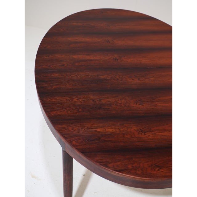 Oval Extendable Dining Table in Rosewood by Harry Østergaard for Randers, Denmark, 1960s For Sale - Image 6 of 18