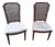 Vintage French Provincial Cane-Back Side Chairs With Taupe Upholstery, Pair For Sale