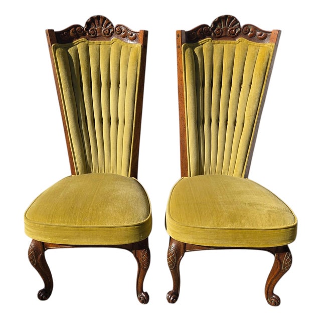 1970s 2 Enkeboll La Condesa Oak High Back Spindle Side Chairs Spanish Mediterranean For Sale