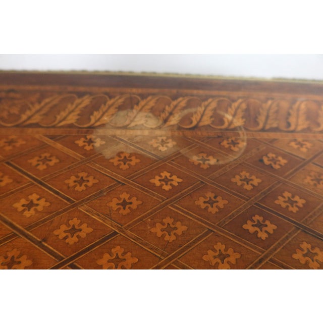 Tan 19th Century Marquetry Center Table For Sale - Image 8 of 11