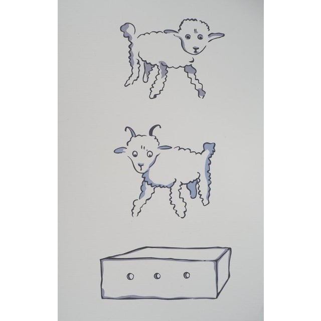 Antoine de Saint-Exupéry (1900-1944) The Little Prince and the Sheep Color photolithograph after the artist's work On laid...