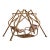 Antique Brass and Wood Folding Four-Passenger Lawn Glider Swing Salesman Sample For Sale