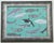Whales species swimming in an aqua green blue ocean seascape. Traditional, Minimalism, Folk Art, Pop Art, Coastal, Beach...
