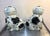 Early 20th Century Black/White Large Staffordshire Dogs Pair For Sale - Image 5 of 6