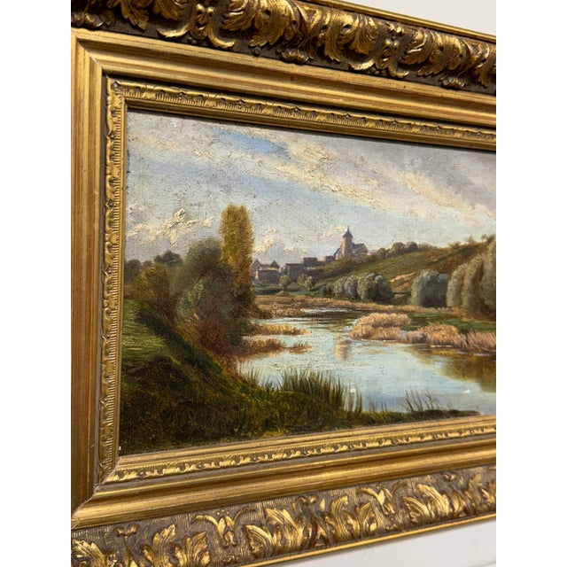 French French Oil on Canvas For Sale - Image 3 of 9