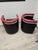 Armchairs in Black and Red Leather Chrome, 1980s, Set of 2 For Sale - Image 4 of 17